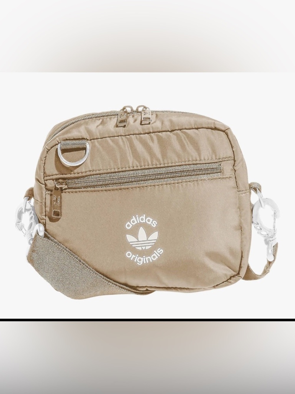 adidas Beige Crossbody Bag with White Logo